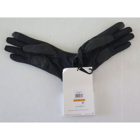 Calvin Klein A2WG5893 Women's Sz SMALL Black Leather Touchscreen Gloves - Picture 5 of 5